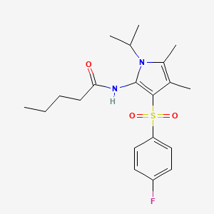 N-{3-[(4-fluorophenyl)sulfonyl]-4,5-dimethyl-1-(propan-2-yl)-1H-pyrrol-2-yl}pentanamide