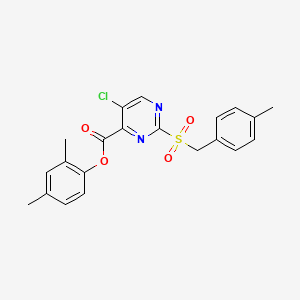 2,4-Dimethylphenyl 5-chloro-2-[(4-methylbenzyl)sulfonyl]pyrimidine-4-carboxylate