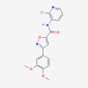 molecular formula C17H14ClN3O4 B11293995 N-(2-chloropyridin-3-yl)-3-(3,4-dimethoxyphenyl)-1,2-oxazole-5-carboxamide 