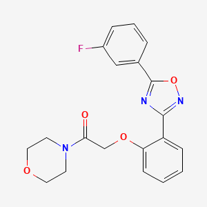 2-{2-[5-(3-Fluorophenyl)-1,2,4-oxadiazol-3-yl]phenoxy}-1-(morpholin-4-yl)ethanone