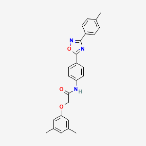 molecular formula C25H23N3O3 B11293997 2-(3,5-dimethylphenoxy)-N-{4-[3-(4-methylphenyl)-1,2,4-oxadiazol-5-yl]phenyl}acetamide 