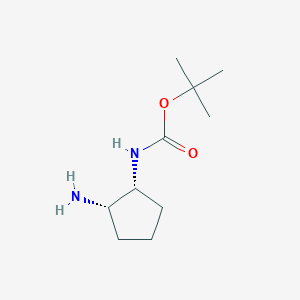 molecular formula C10H20N2O2 B112940 叔丁基((1R,2S)-2-氨基环戊基)氨基甲酸酯 CAS No. 721395-15-9