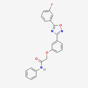 2-{3-[5-(3-fluorophenyl)-1,2,4-oxadiazol-3-yl]phenoxy}-N-phenylacetamide