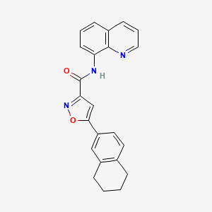 N-(quinolin-8-yl)-5-(5,6,7,8-tetrahydronaphthalen-2-yl)-1,2-oxazole-3-carboxamide