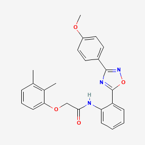 molecular formula C25H23N3O4 B11294035 2-(2,3-dimethylphenoxy)-N-{2-[3-(4-methoxyphenyl)-1,2,4-oxadiazol-5-yl]phenyl}acetamide 