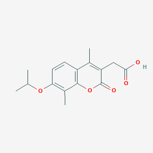 molecular formula C16H18O5 B11294040 (7-isopropoxy-4,8-dimethyl-2-oxo-2H-chromen-3-yl)acetic acid 