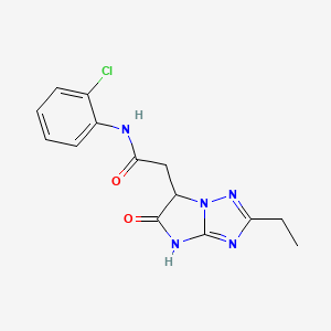 N-(2-chlorophenyl)-2-(2-ethyl-5-oxo-5,6-dihydro-4H-imidazo[1,2-b][1,2,4]triazol-6-yl)acetamide