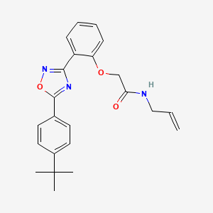 2-{2-[5-(4-tert-butylphenyl)-1,2,4-oxadiazol-3-yl]phenoxy}-N-(prop-2-en-1-yl)acetamide