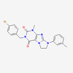 2-[(4-Bromophenyl)methyl]-4-methyl-6-(3-methylphenyl)-7,8-dihydropurino[7,8-a]imidazole-1,3-dione