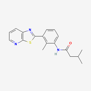 3-methyl-N-(2-methyl-3-(thiazolo[5,4-b]pyridin-2-yl)phenyl)butanamide