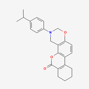 3-(4-isopropylphenyl)-3,4,7,8,9,10-hexahydro-2H,6H-benzo[3,4]chromeno[8,7-e][1,3]oxazin-6-one