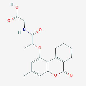 N-{2-[(3-methyl-6-oxo-7,8,9,10-tetrahydro-6H-benzo[c]chromen-1-yl)oxy]propanoyl}glycine