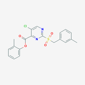 2-Methylphenyl 5-chloro-2-[(3-methylbenzyl)sulfonyl]pyrimidine-4-carboxylate