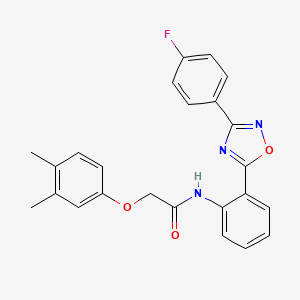 molecular formula C24H20FN3O3 B11294139 2-(3,4-dimethylphenoxy)-N-{2-[3-(4-fluorophenyl)-1,2,4-oxadiazol-5-yl]phenyl}acetamide 