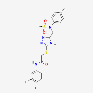 N-(3,4-difluorophenyl)-2-[(4-methyl-5-{[(4-methylphenyl)(methylsulfonyl)amino]methyl}-4H-1,2,4-triazol-3-yl)sulfanyl]acetamide