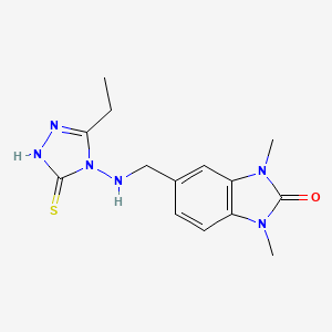 5-{[(3-ethyl-5-mercapto-4H-1,2,4-triazol-4-yl)amino]methyl}-1,3-dimethyl-1,3-dihydro-2H-benzimidazol-2-one