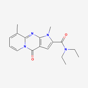 N,N-diethyl-1,9-dimethyl-4-oxo-1,4-dihydropyrido[1,2-a]pyrrolo[2,3-d]pyrimidine-2-carboxamide