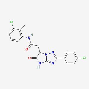 N-(3-chloro-2-methylphenyl)-2-[2-(4-chlorophenyl)-5-oxo-5,6-dihydro-4H-imidazo[1,2-b][1,2,4]triazol-6-yl]acetamide