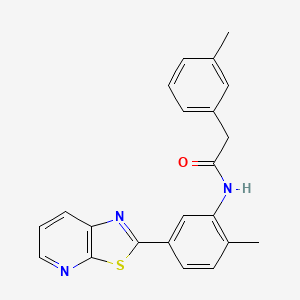 N-(2-methyl-5-(thiazolo[5,4-b]pyridin-2-yl)phenyl)-2-(m-tolyl)acetamide