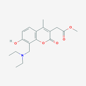 molecular formula C18H23NO5 B11294212 methyl {8-[(diethylamino)methyl]-7-hydroxy-4-methyl-2-oxo-2H-chromen-3-yl}acetate 