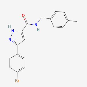 5-(4-bromophenyl)-N-(4-methylbenzyl)-1H-pyrazole-3-carboxamide