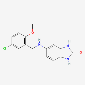 5-[(5-chloro-2-methoxybenzyl)amino]-1,3-dihydro-2H-benzimidazol-2-one