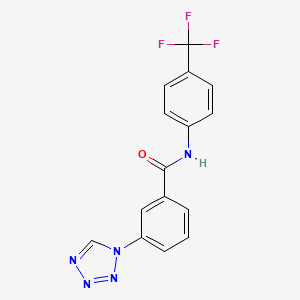 molecular formula C15H10F3N5O B11294261 3-(1H-tetrazol-1-yl)-N-[4-(trifluoromethyl)phenyl]benzamide 