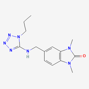 1,3-dimethyl-5-{[(1-propyl-1H-tetrazol-5-yl)amino]methyl}-1,3-dihydro-2H-benzimidazol-2-one