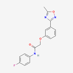 N-(4-fluorophenyl)-2-[3-(5-methyl-1,2,4-oxadiazol-3-yl)phenoxy]acetamide