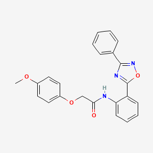 2-(4-methoxyphenoxy)-N-[2-(3-phenyl-1,2,4-oxadiazol-5-yl)phenyl]acetamide