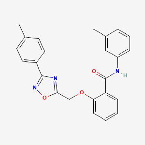 N-(3-methylphenyl)-2-{[3-(4-methylphenyl)-1,2,4-oxadiazol-5-yl]methoxy}benzamide