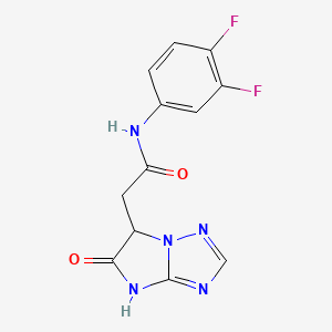 N-(3,4-difluorophenyl)-2-(5-oxo-5,6-dihydro-4H-imidazo[1,2-b][1,2,4]triazol-6-yl)acetamide