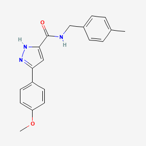 5-(4-methoxyphenyl)-N-(4-methylbenzyl)-1H-pyrazole-3-carboxamide