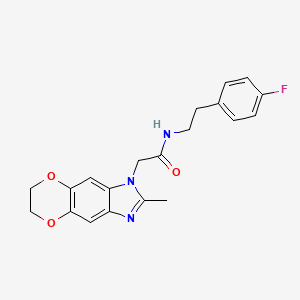 N-[2-(4-fluorophenyl)ethyl]-2-(2-methyl-6,7-dihydro-1H-[1,4]dioxino[2,3-f]benzimidazol-1-yl)acetamide