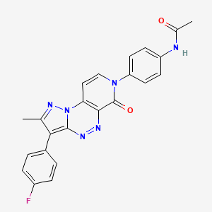 N-{4-[3-(4-fluorophenyl)-2-methyl-6-oxopyrazolo[5,1-c]pyrido[4,3-e][1,2,4]triazin-7(6H)-yl]phenyl}acetamide