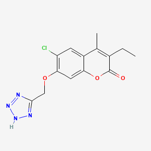 6-chloro-3-ethyl-4-methyl-7-(1H-tetrazol-5-ylmethoxy)-2H-chromen-2-one