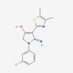 5-amino-1-(3-chlorophenyl)-4-(4,5-dimethyl-1,3-thiazol-2-yl)-1,2-dihydro-3H-pyrrol-3-one