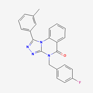 4-[(4-fluorophenyl)methyl]-1-(3-methylphenyl)-4H,5H-[1,2,4]triazolo[4,3-a]quinazolin-5-one