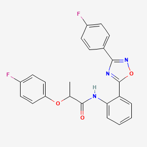 2-(4-fluorophenoxy)-N-{2-[3-(4-fluorophenyl)-1,2,4-oxadiazol-5-yl]phenyl}propanamide