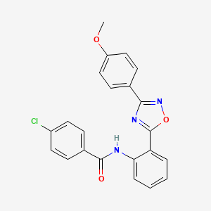 4-chloro-N-{2-[3-(4-methoxyphenyl)-1,2,4-oxadiazol-5-yl]phenyl}benzamide