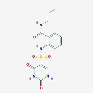 2-{[(2-hydroxy-6-oxo-1,6-dihydropyrimidin-5-yl)sulfonyl]amino}-N-propylbenzamide