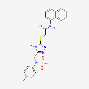 2-[(4-methyl-5-{[(4-methylphenyl)(methylsulfonyl)amino]methyl}-4H-1,2,4-triazol-3-yl)sulfanyl]-N-(naphthalen-1-yl)acetamide