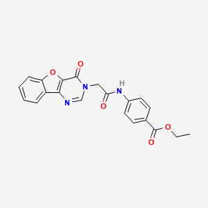 ethyl 4-(2-(4-oxobenzofuro[3,2-d]pyrimidin-3(4H)-yl)acetamido)benzoate