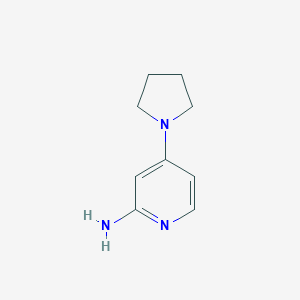 molecular formula C9H13N3 B112945 4-(吡咯啉-1-基)吡啶-2-胺 CAS No. 722550-01-8