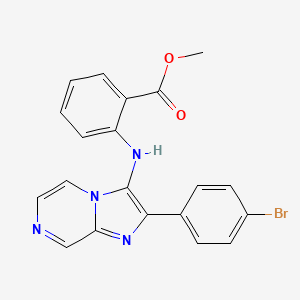 Methyl 2-{[2-(4-bromophenyl)imidazo[1,2-a]pyrazin-3-yl]amino}benzoate