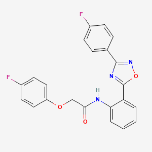 2-(4-fluorophenoxy)-N-{2-[3-(4-fluorophenyl)-1,2,4-oxadiazol-5-yl]phenyl}acetamide