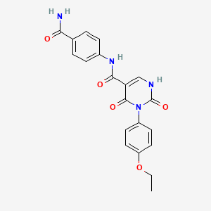 N-(4-carbamoylphenyl)-3-(4-ethoxyphenyl)-2,4-dioxo-1,2,3,4-tetrahydropyrimidine-5-carboxamide