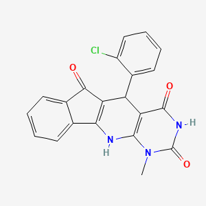 2-(2-chlorophenyl)-7-methyl-5,7,9-triazatetracyclo[8.7.0.03,8.011,16]heptadeca-1(10),3(8),11,13,15-pentaene-4,6,17-trione