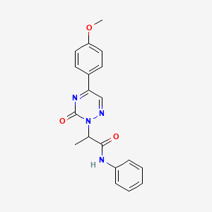 2-[5-(4-methoxyphenyl)-3-oxo-1,2,4-triazin-2(3H)-yl]-N-phenylpropanamide