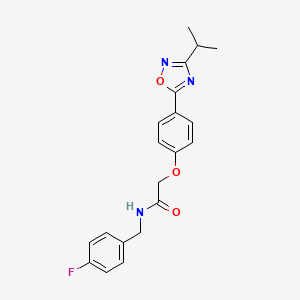 N-(4-fluorobenzyl)-2-{4-[3-(propan-2-yl)-1,2,4-oxadiazol-5-yl]phenoxy}acetamide